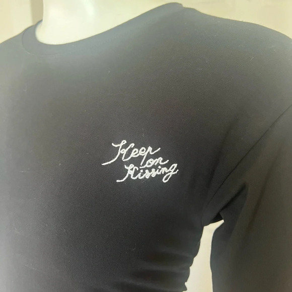 Maison Labiche Black Long Sleeve Viscose Stretchy Bodycon Maxi Dress Size S NWOT - Picture 7 of 12